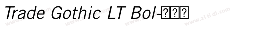 Trade Gothic LT Bol字体转换